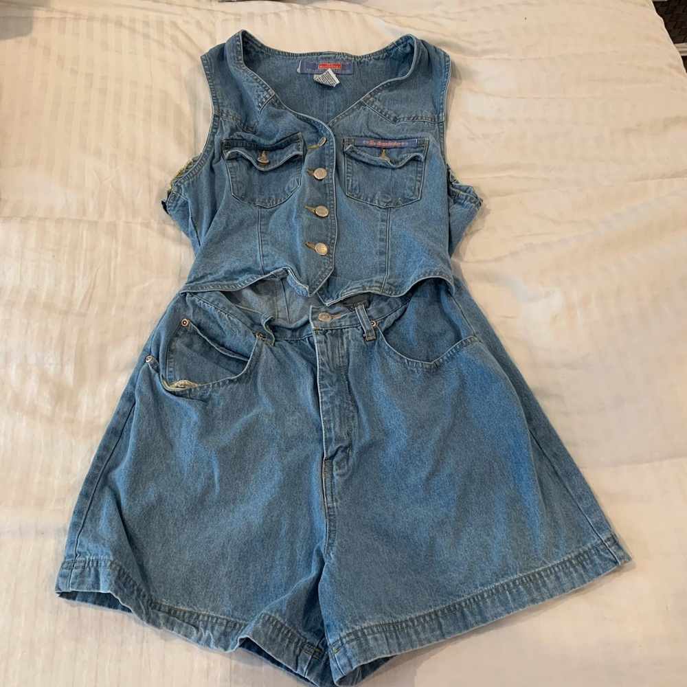 Denim Romper